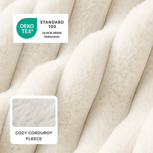 Rectangle Fleece Dog Bed with Raised Sides and Washable Cover