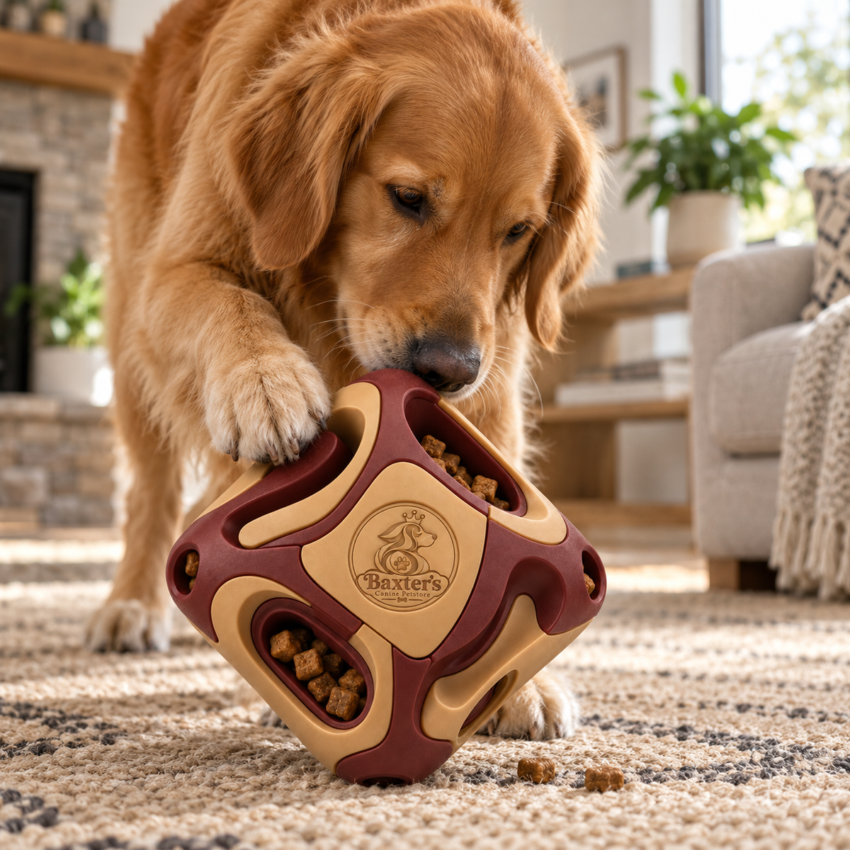Baxter’s Multi-Compartment Interactive Treat Puzzle Feeder for Dogs