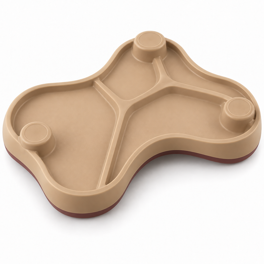 Baxter’s Three-Zone Slow Feeder Bowl – Maze Feeding Design for Dogs