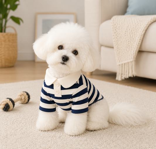 Dog Polo Shirt for Small Dogs – Soft Breathable Cotton