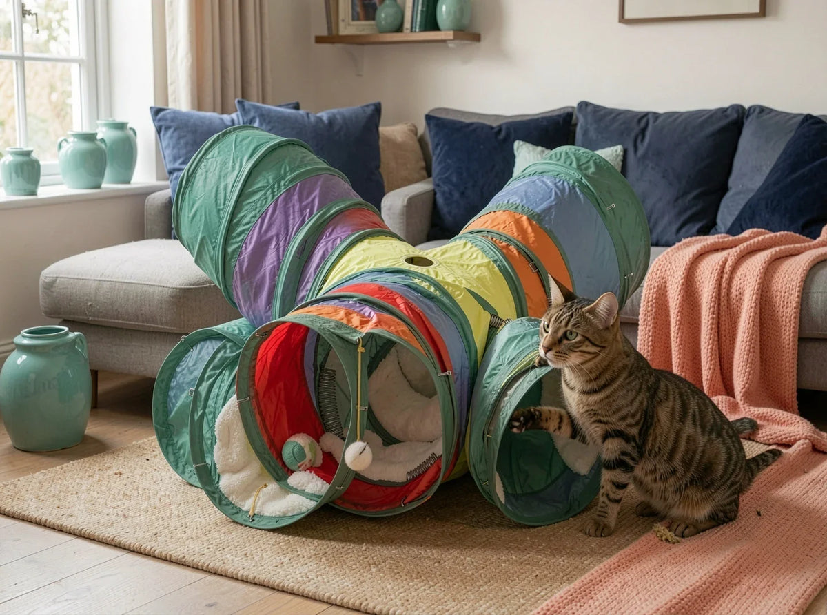 Collapsible Cat Play Tunnel, 3-Way