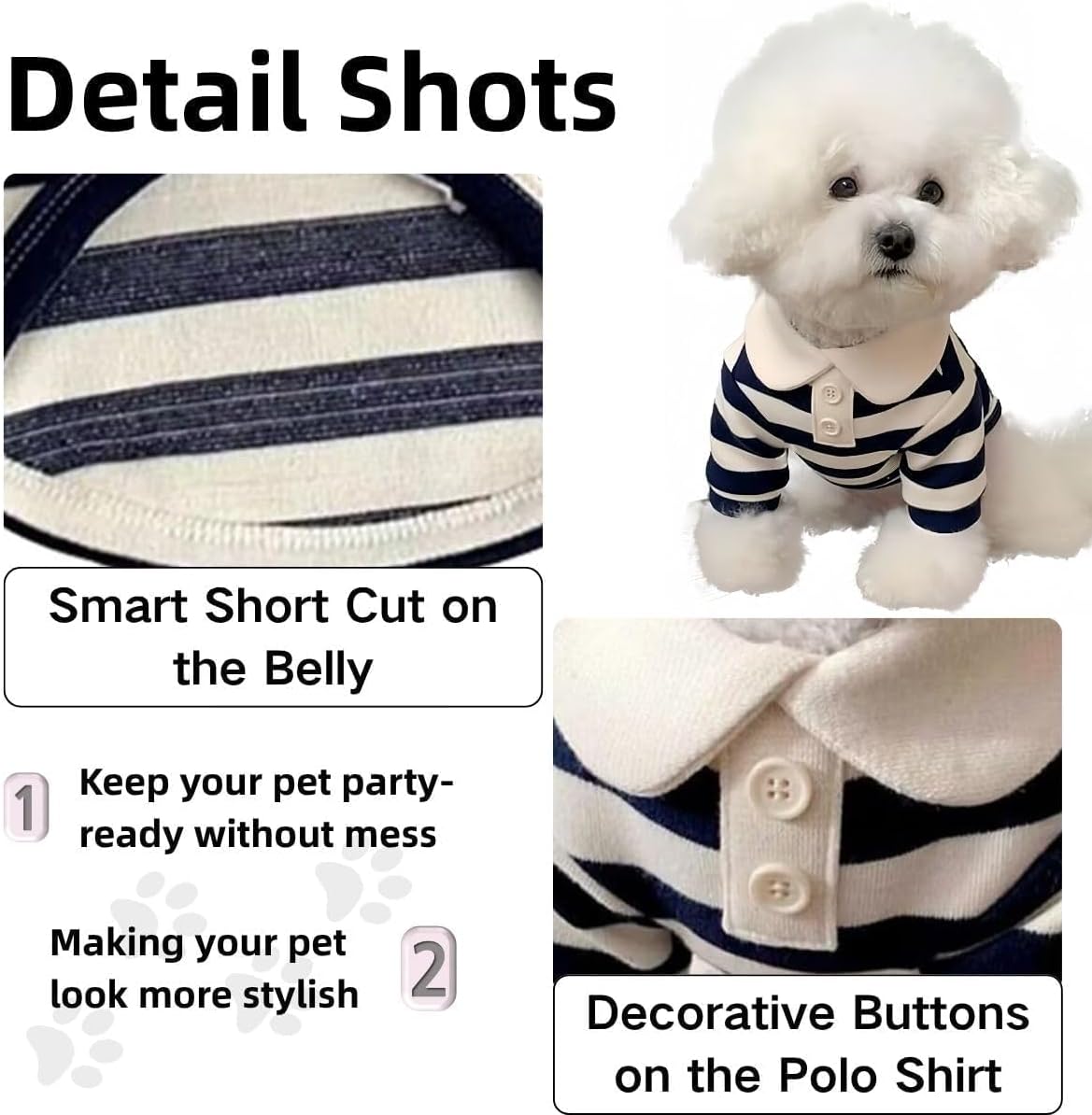 Dog Polo Shirt for Small Dogs – Soft Breathable Cotton