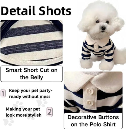 Dog Polo Shirt for Small Dogs – Soft Breathable Cotton