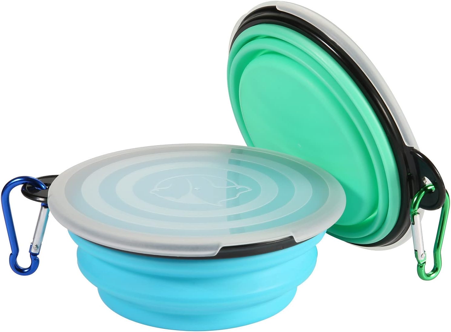 Collapsible Dog Travel Bowls with Lids – Portable 2 Pack