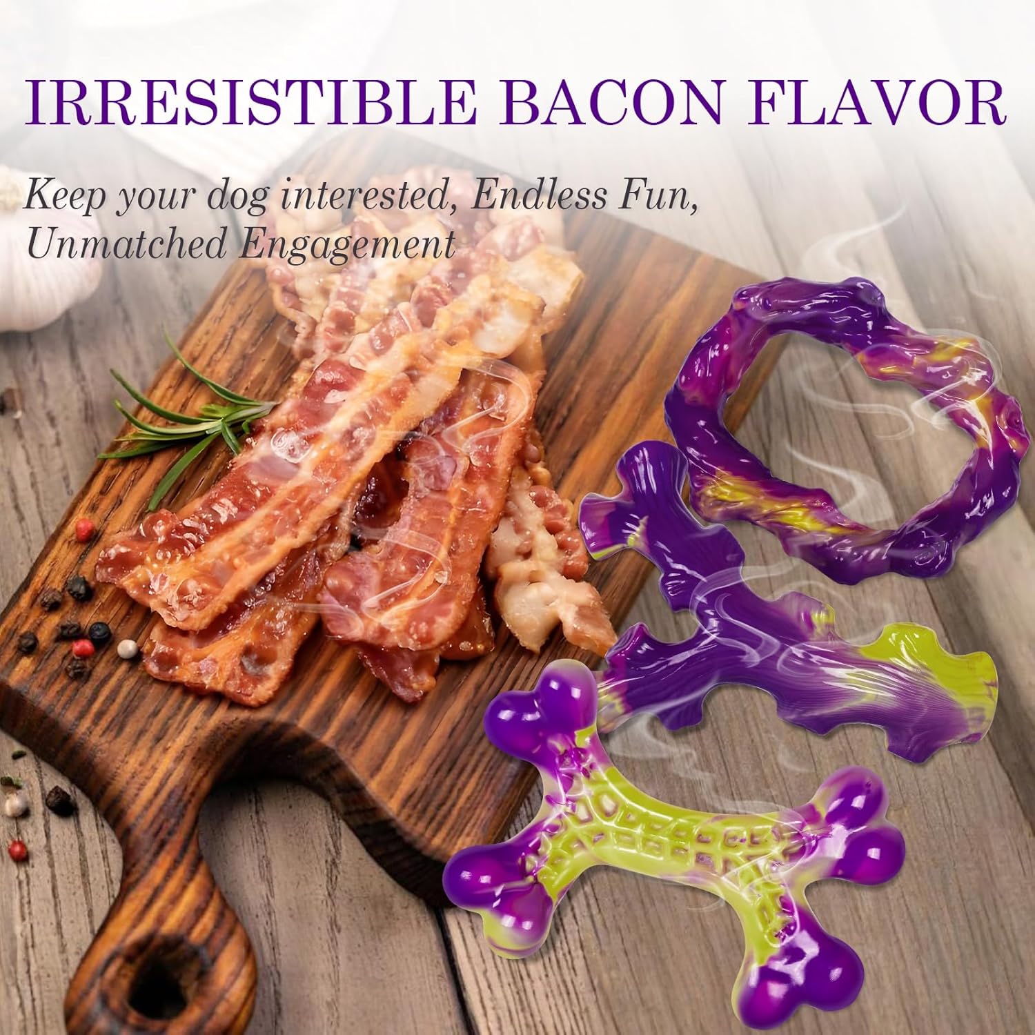 Tough Dog Chew Toys 3-Pack – Durable Bones for Aggressive Chewers