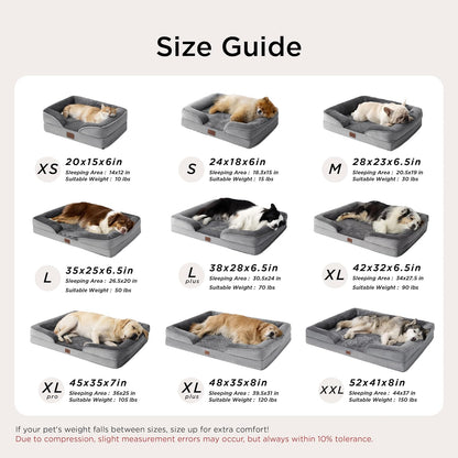 Orthopedic Dog Sofa Bed – Waterproof, Supportive Bolster