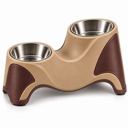 Baxter’s Dual-Level Raised Double Bowl Dog Feeder