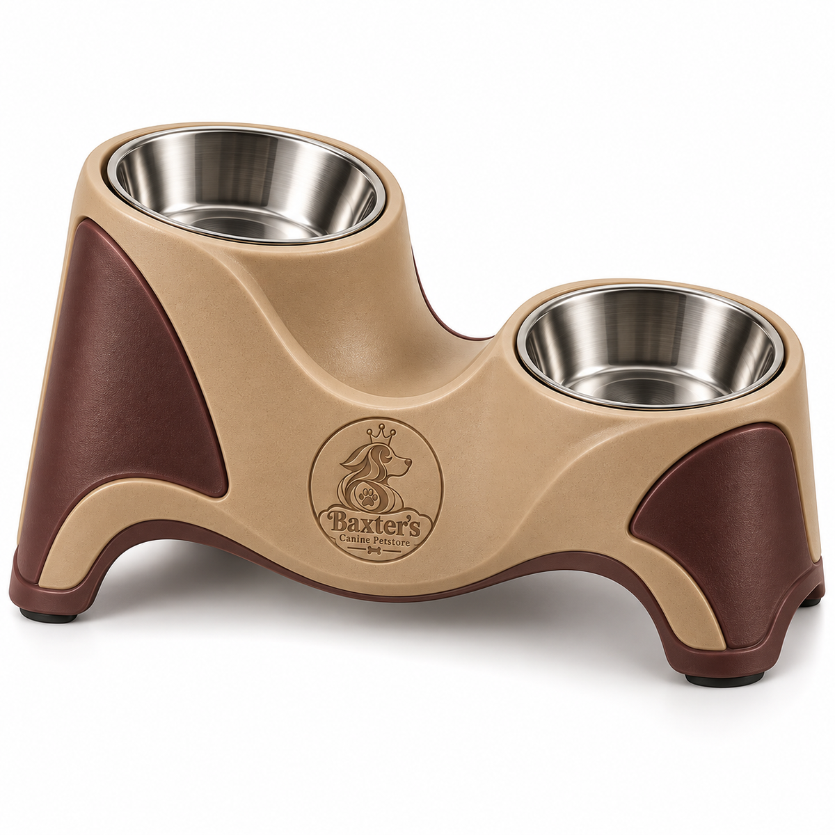 Baxter’s Dual-Level Raised Double Bowl Dog Feeder