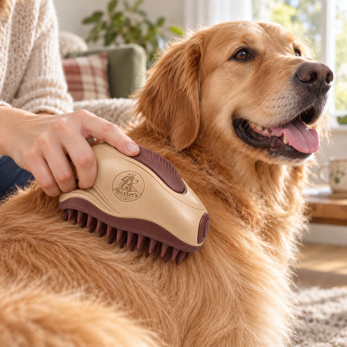 Baxter’s Soft Silicone Grooming & Massage Brush for Dogs and Cats