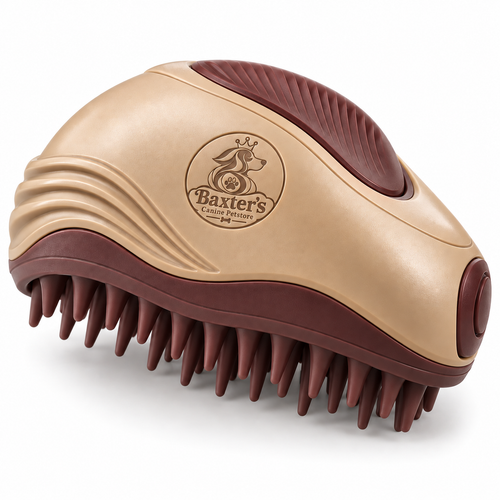 Baxter’s Soft Silicone Grooming & Massage Brush for Dogs and Cats