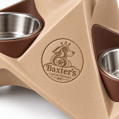 Baxter’s Three-Level Raised Triple Bowl Dog Feeder