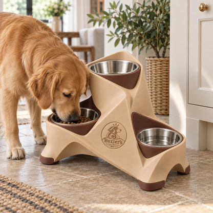 Baxter’s Three-Level Raised Triple Bowl Dog Feeder