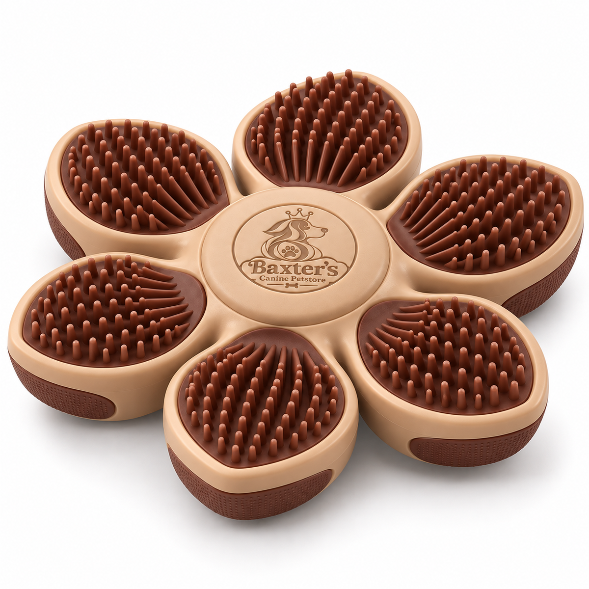 Baxter’s Textured Paw-Cleaning Mat – Six-Zone Bristle Surface for Dogs