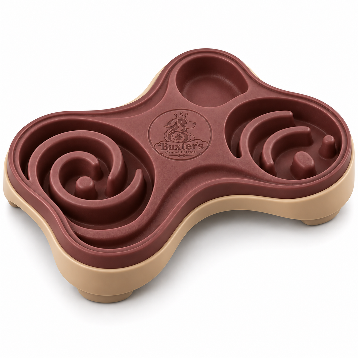 Baxter’s Three-Zone Slow Feeder Bowl – Maze Feeding Design for Dogs