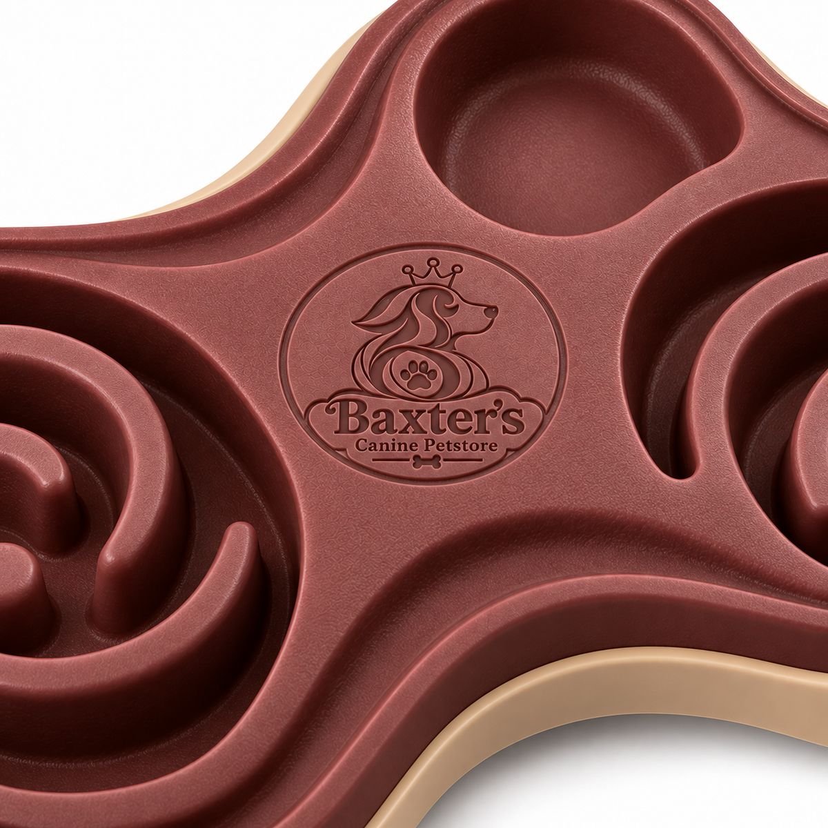Baxter’s Three-Zone Slow Feeder Bowl – Maze Feeding Design for Dogs