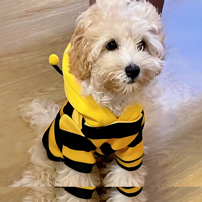 Bee Hoodie Pet Costume – Cozy Winter Dog & Cat Outfit