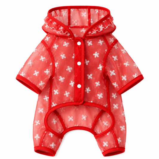 Breathable Mesh Dog Sunscreen Hoodie With Butterfly Print