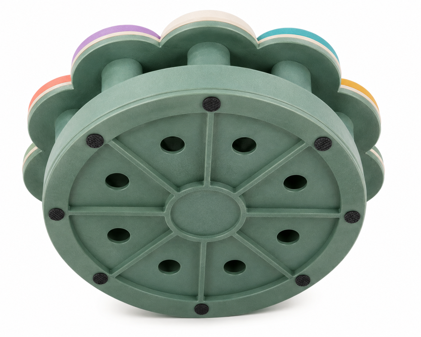 Flower-Shaped Interactive Cat Treat Puzzle Feeder – Multicoloured
