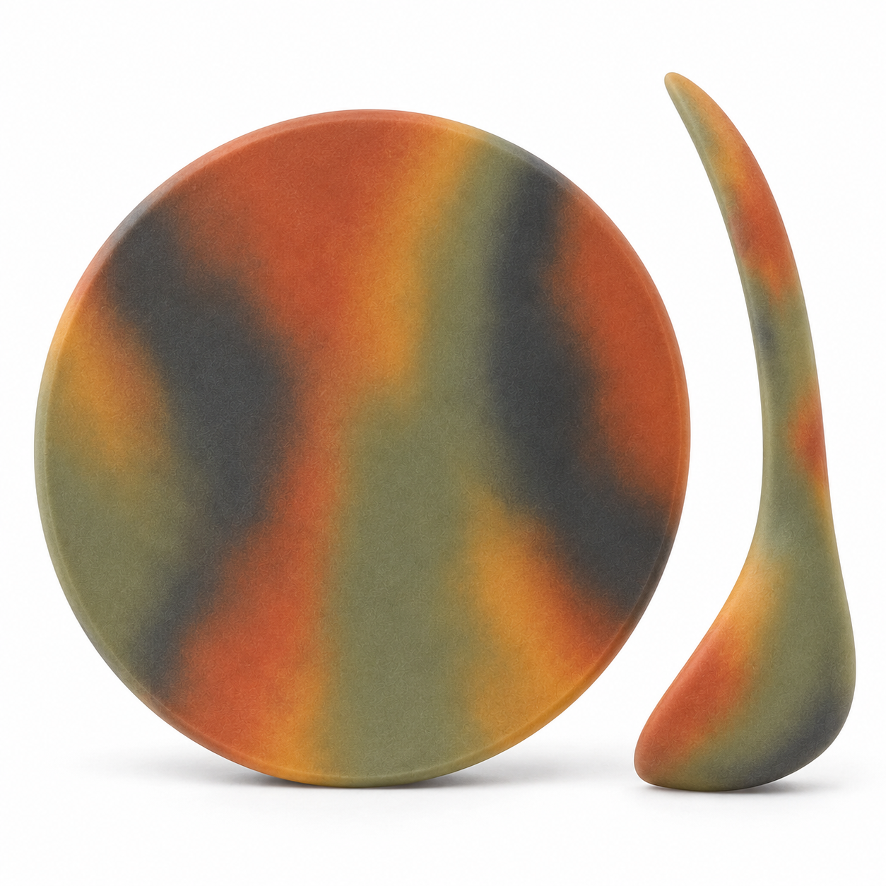 Multicolour Paw-Shaped Pet Feeding Plate and Spoon Set