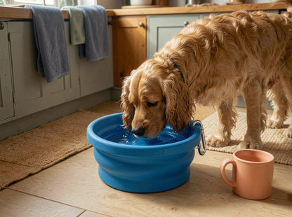 Collapsible Silicone Travel Bowl for Dogs & Cats