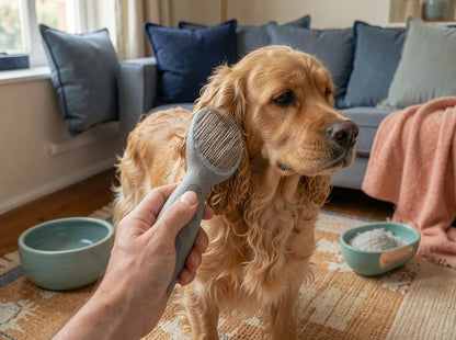 Self-Cleaning Retractable Slicker Brush