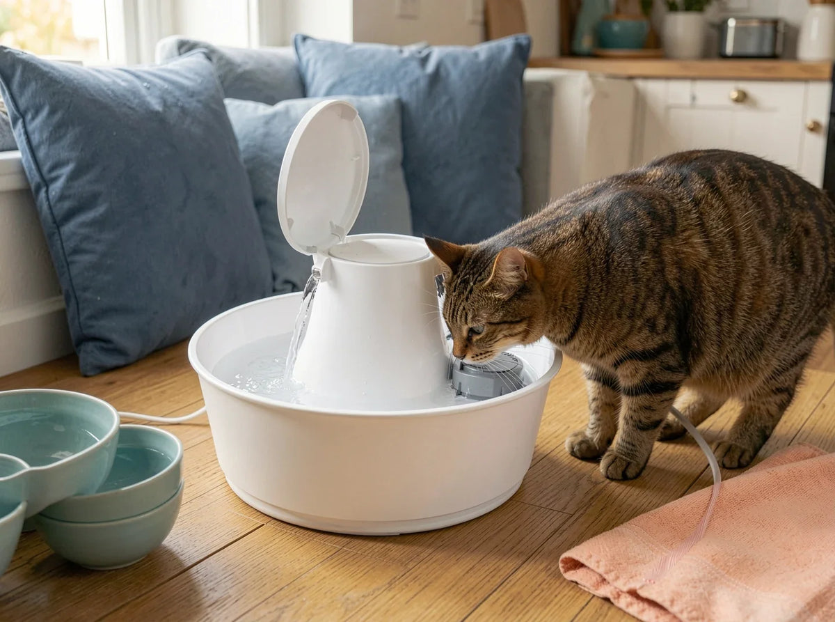 Quiet Automatic Pet Water Fountain, 2 Litres