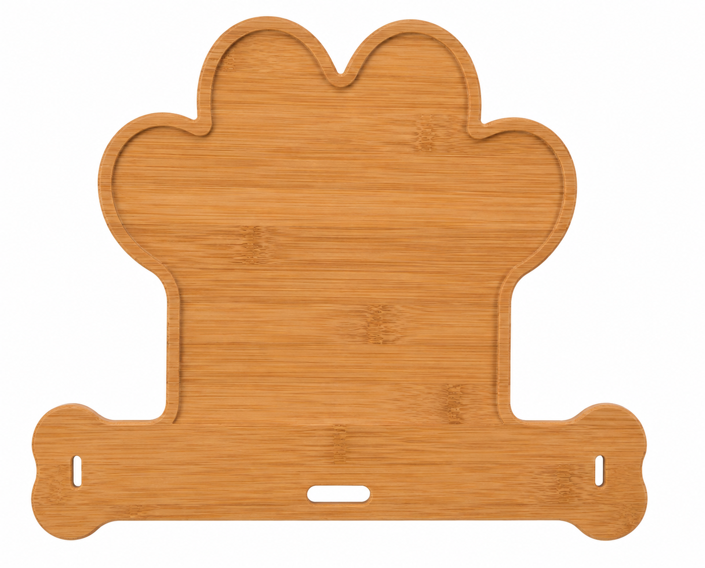 Paw-Shaped Dog Slow Feeder and Lick Mat with Treat Compartments – Brown