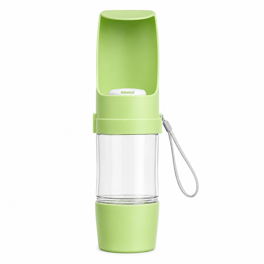 Portable Pet Water Bottle With Food Storage 500 ml