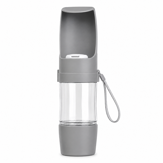 Portable Pet Water Bottle With Food Storage 500 ml