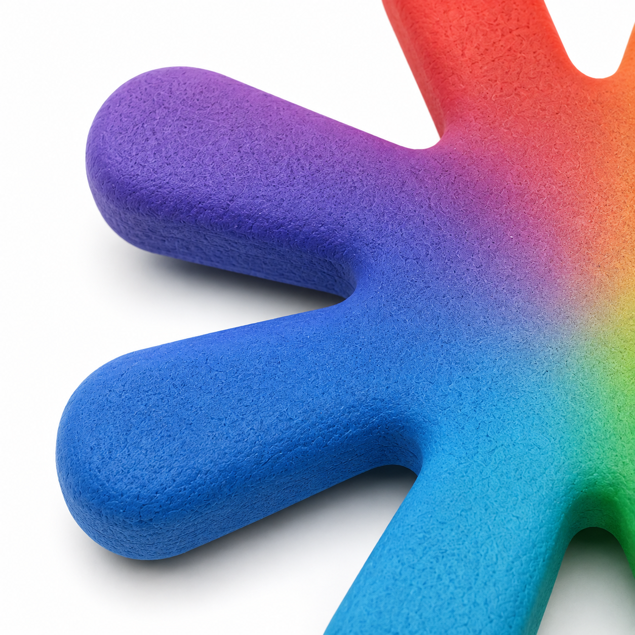 Rainbow Splat-Shaped Dog Toy with Multi-Arm Design