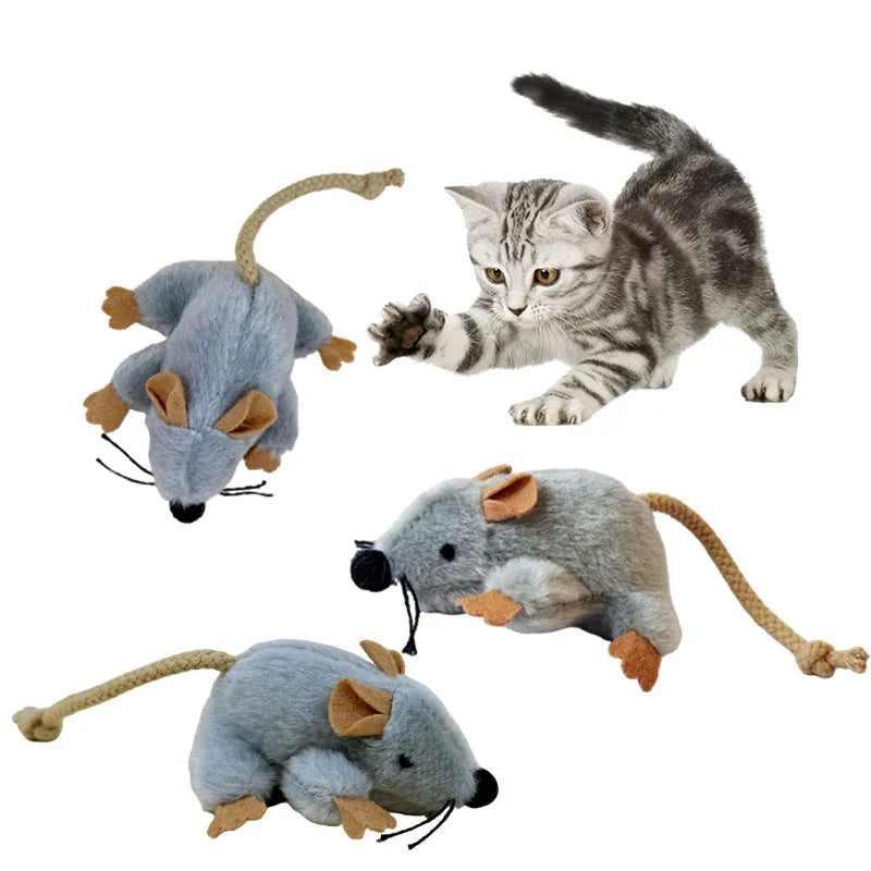 Plush Mouse Cat Toy – Soft Indoor Chew & Chase Play