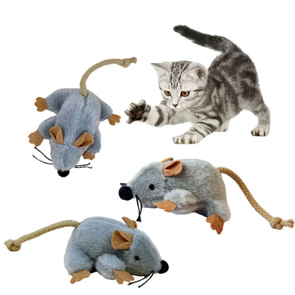 Plush Mouse Cat Toy – Soft Indoor Chew & Chase Play