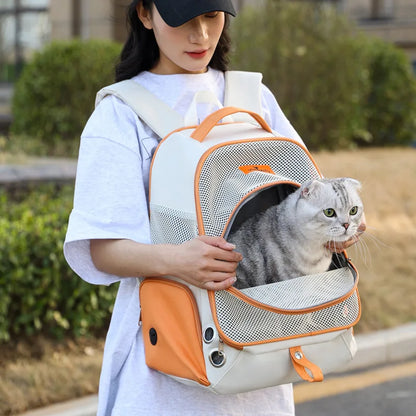 Breathable Cat Backpack Carrier With Large Storage