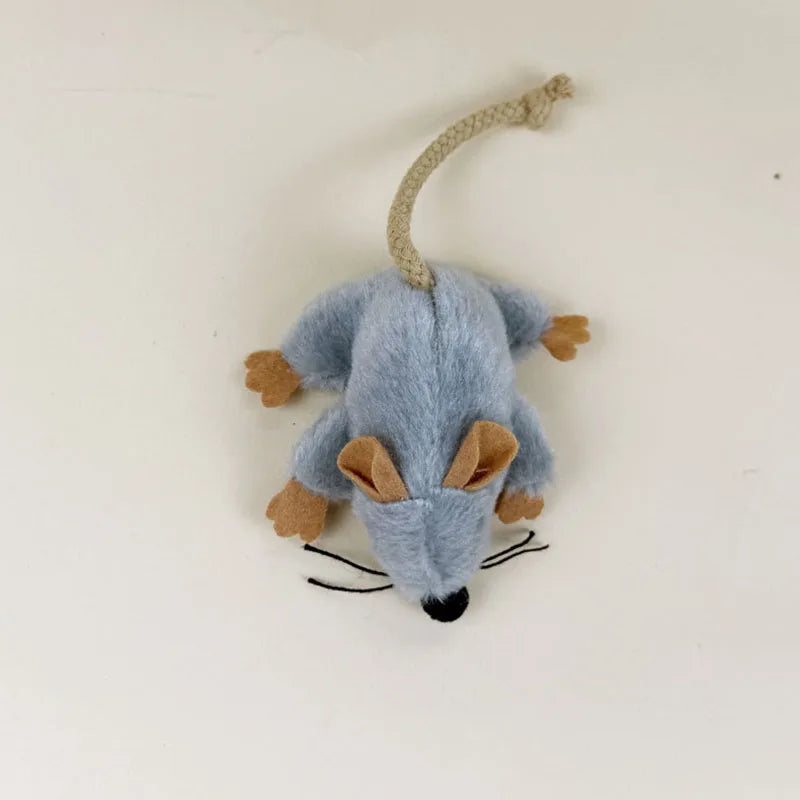Plush Mouse Cat Toy – Soft Indoor Chew & Chase Play