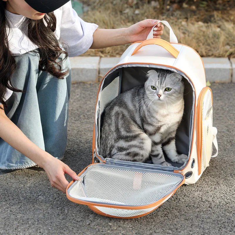 Breathable Cat Backpack Carrier With Large Storage