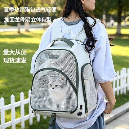 Breathable Cat Backpack Carrier With Large Storage