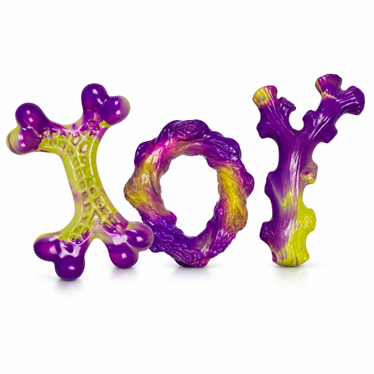 Tough Dog Chew Toys 3-Pack – Durable Bones for Aggressive Chewers
